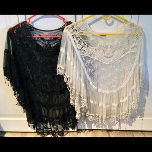Set of 2- lace tops